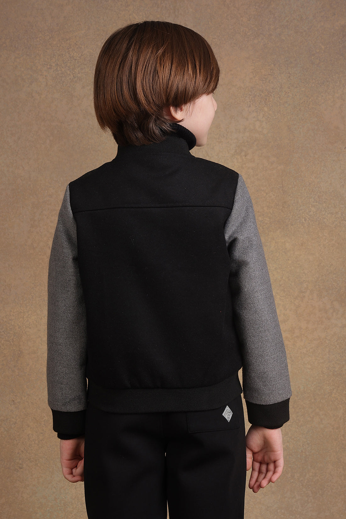 One Friday Kids Boys Black & Grey Dual Colour Jacket