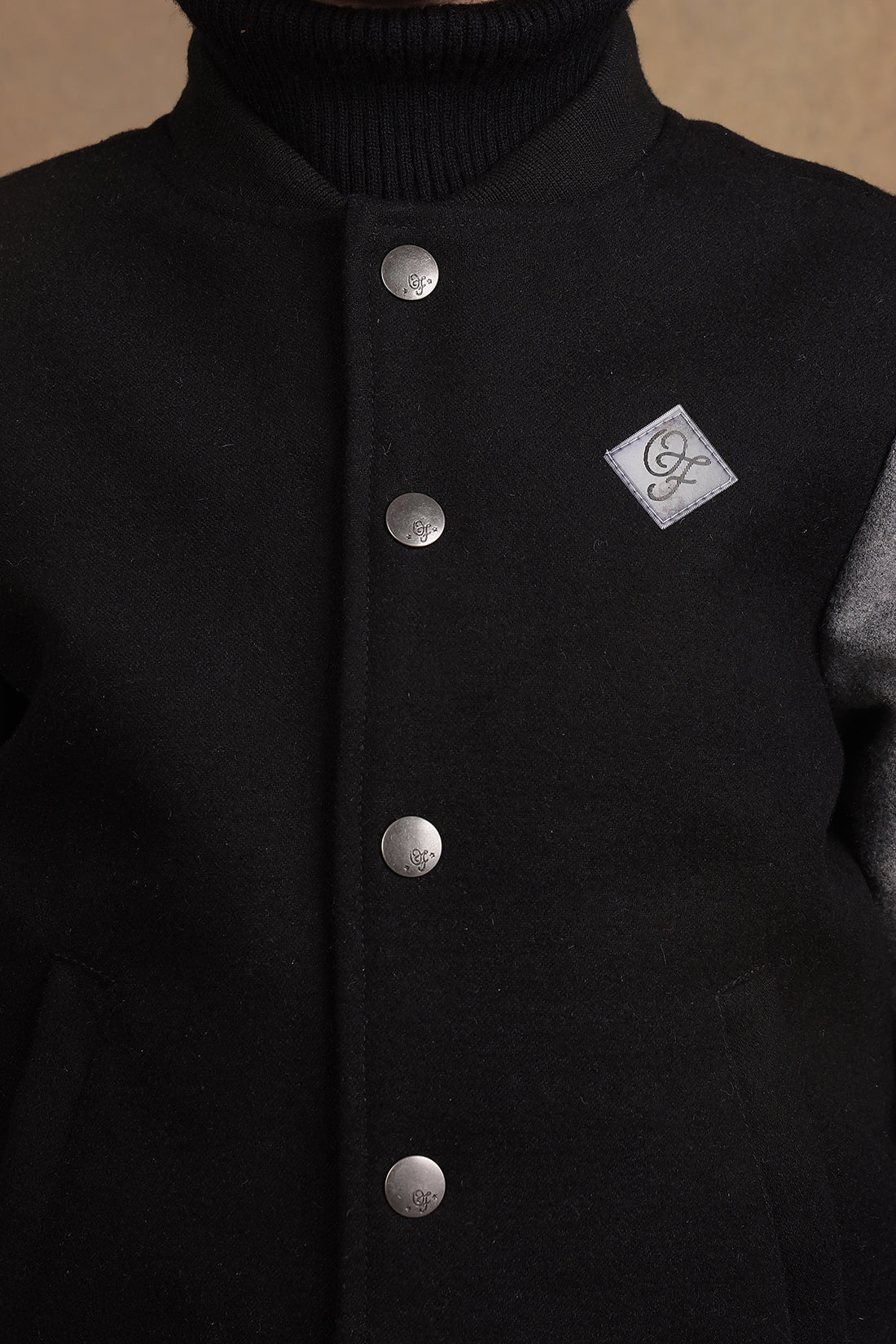 One Friday Kids Boys Black & Grey Dual Colour Jacket