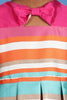One Friday Girls Multicoloured Striped Sleeveless Dress