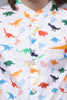 One Friday Kids Boys Off White Cotton Chinese Collar Shirt