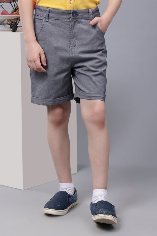 One Friday Kids Boys Blue Cotton Abstract Shorts