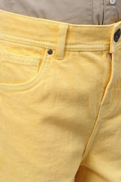 One Friday Kids Boys Yellow Denim Shorts - One Friday World