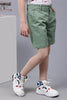One Friday Kids Boys Green Cotton Shorts