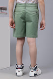 One Friday Kids Boys Green Cotton Shorts