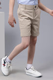 One Friday Kids Boys Beige Cotton Shorts - One Friday World