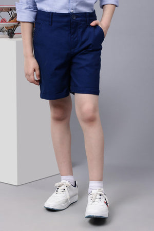 One Friday Kids Boys Royal Blue Cotton Shorts
