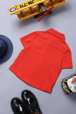 One Friday Baby Boys Red Cotton Shirt