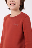 Boys Orange Cotton Blend Sweatshirt