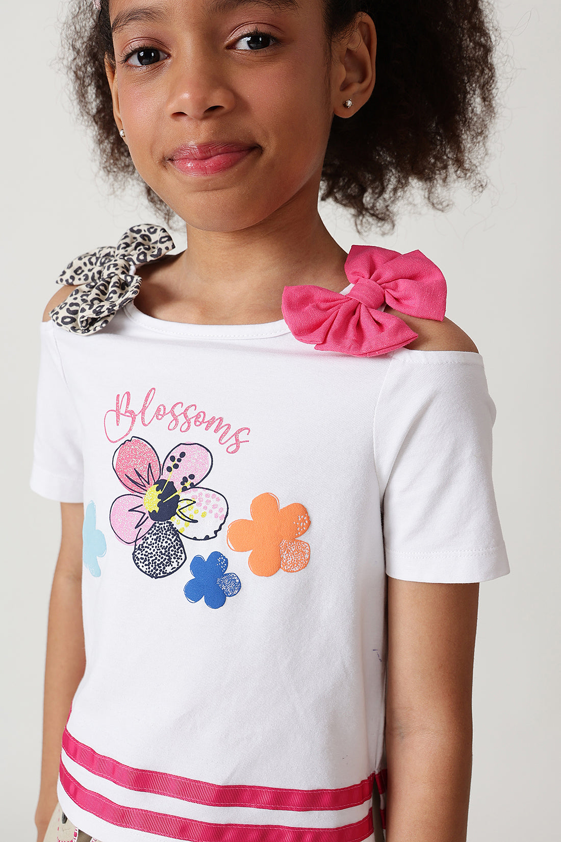 Girls White Regular Fit Sleeveless Solid Top by One Friday