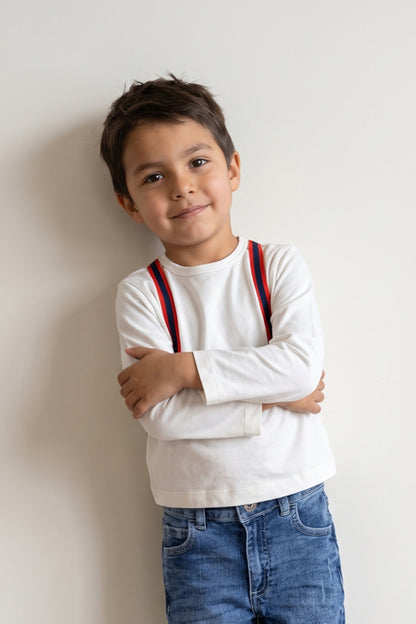 Baby Boys Off-White Knit Sweatshirt