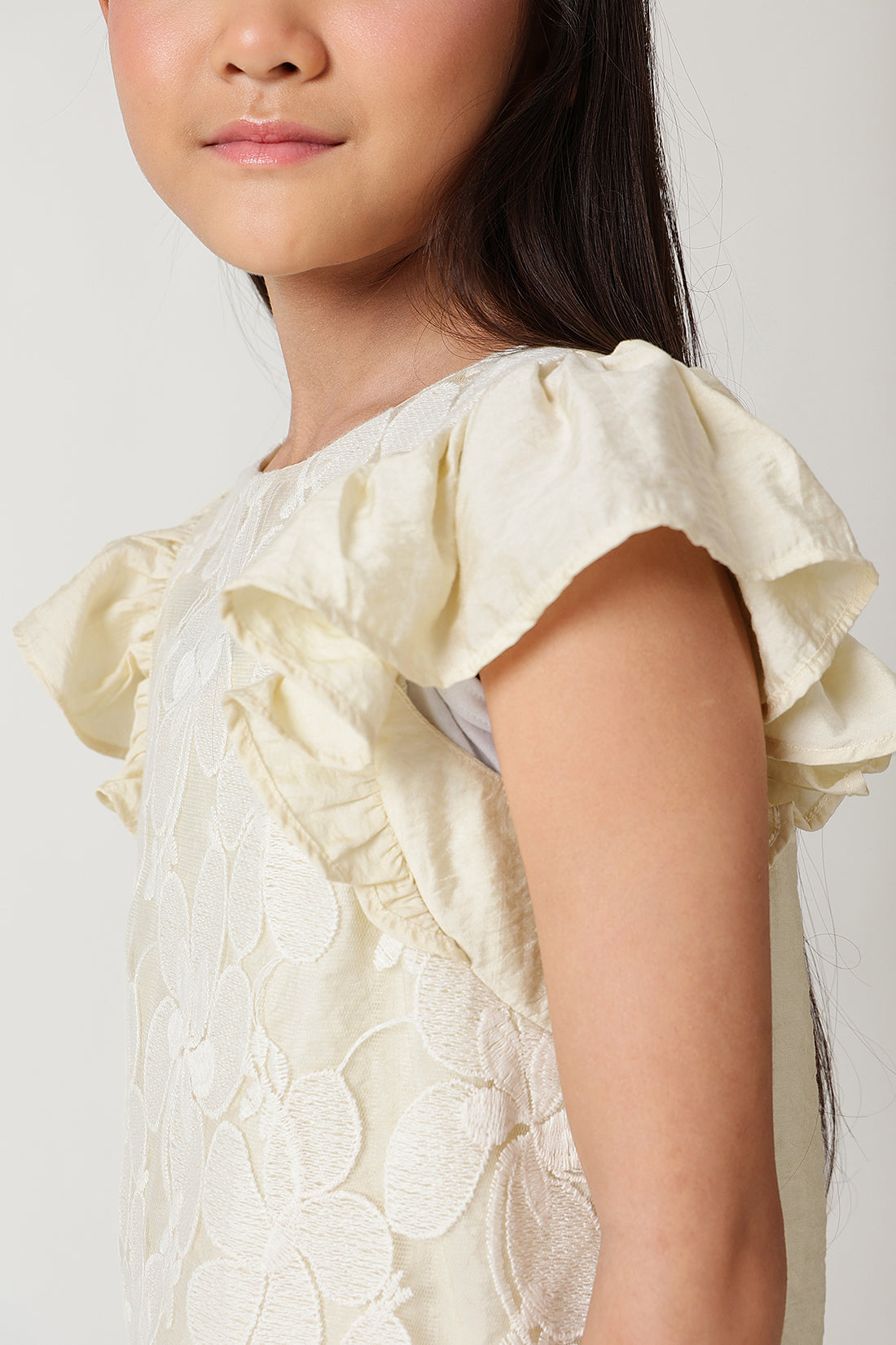 Girls Sand Regular Fit Sleeveless Solid Top by One Friday