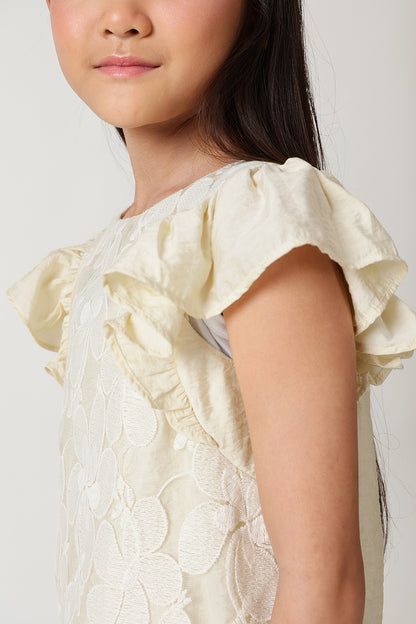 Girls Sand Regular Fit Sleeveless Solid Top by One Friday