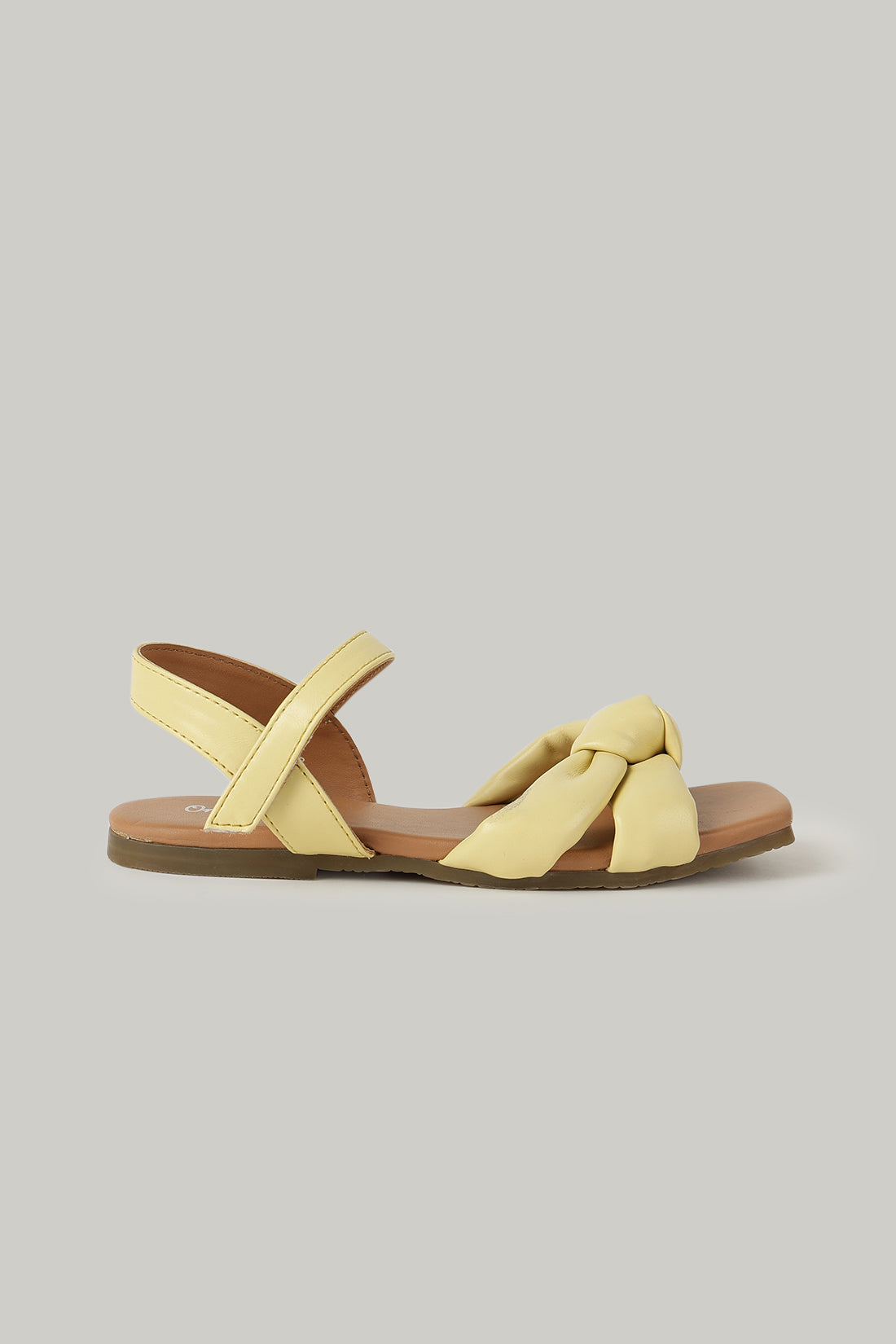One Friday Girls Yellow Solid Sandal