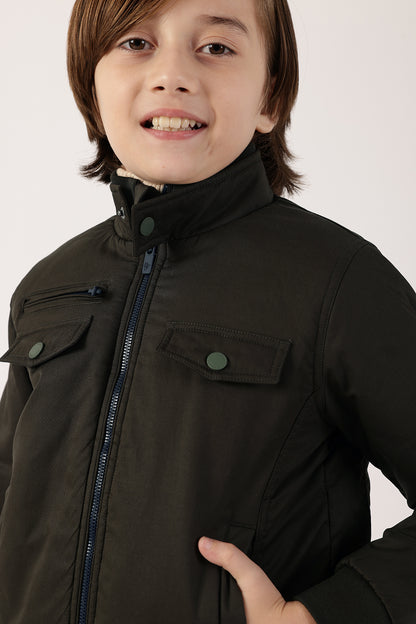 Boys Olive Cotton Jacket One Friday