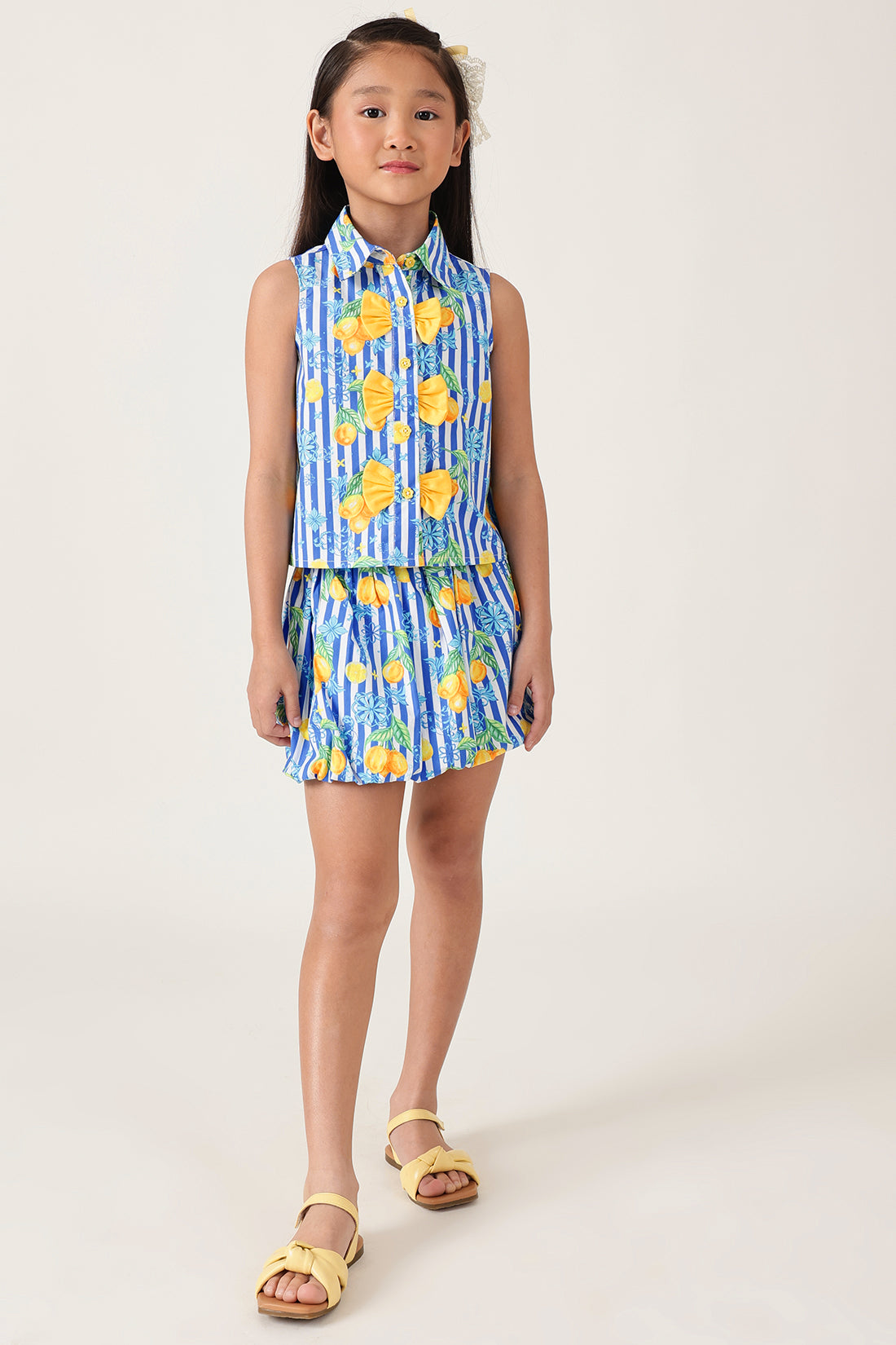 Girls Multicolor Printed Sleeveless Tops By Regular Fit - One Friday