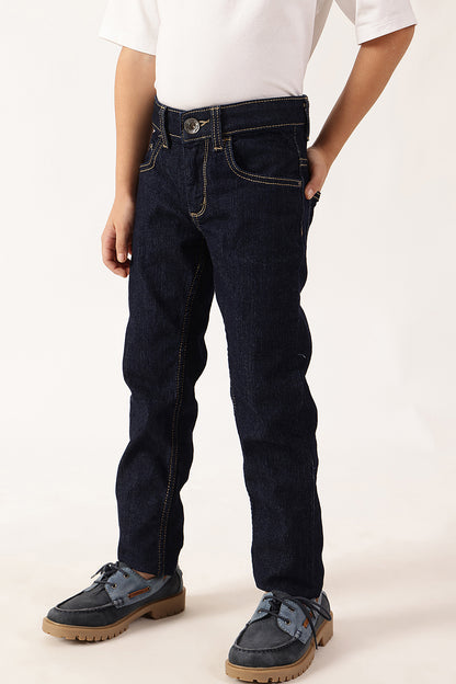 Boys Blue Cotton Jeans