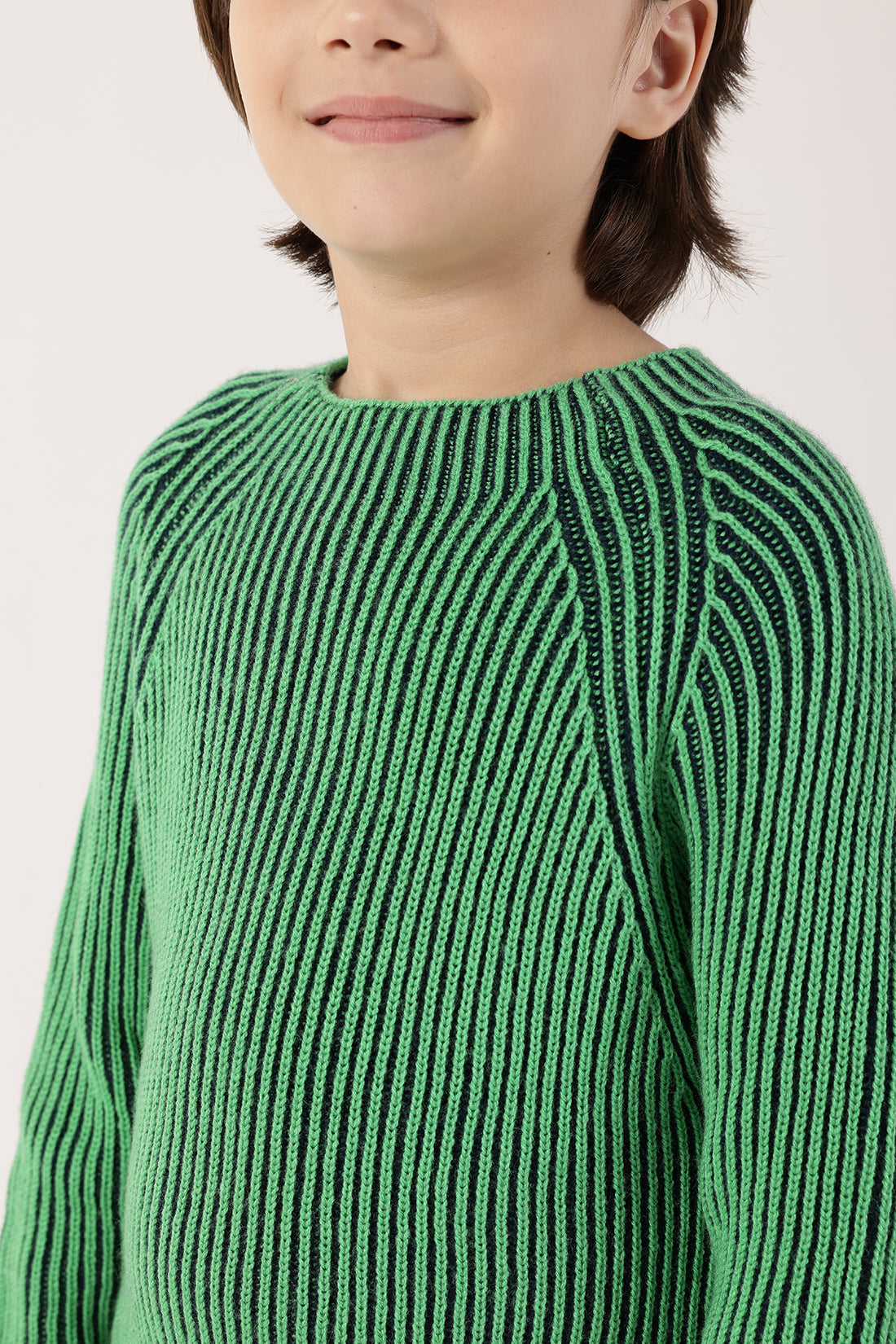 Boys Green Sweater – Round Neck