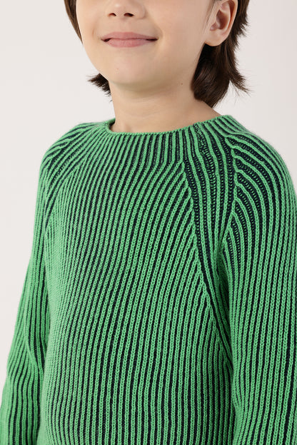 Boys Green Sweater – Round Neck