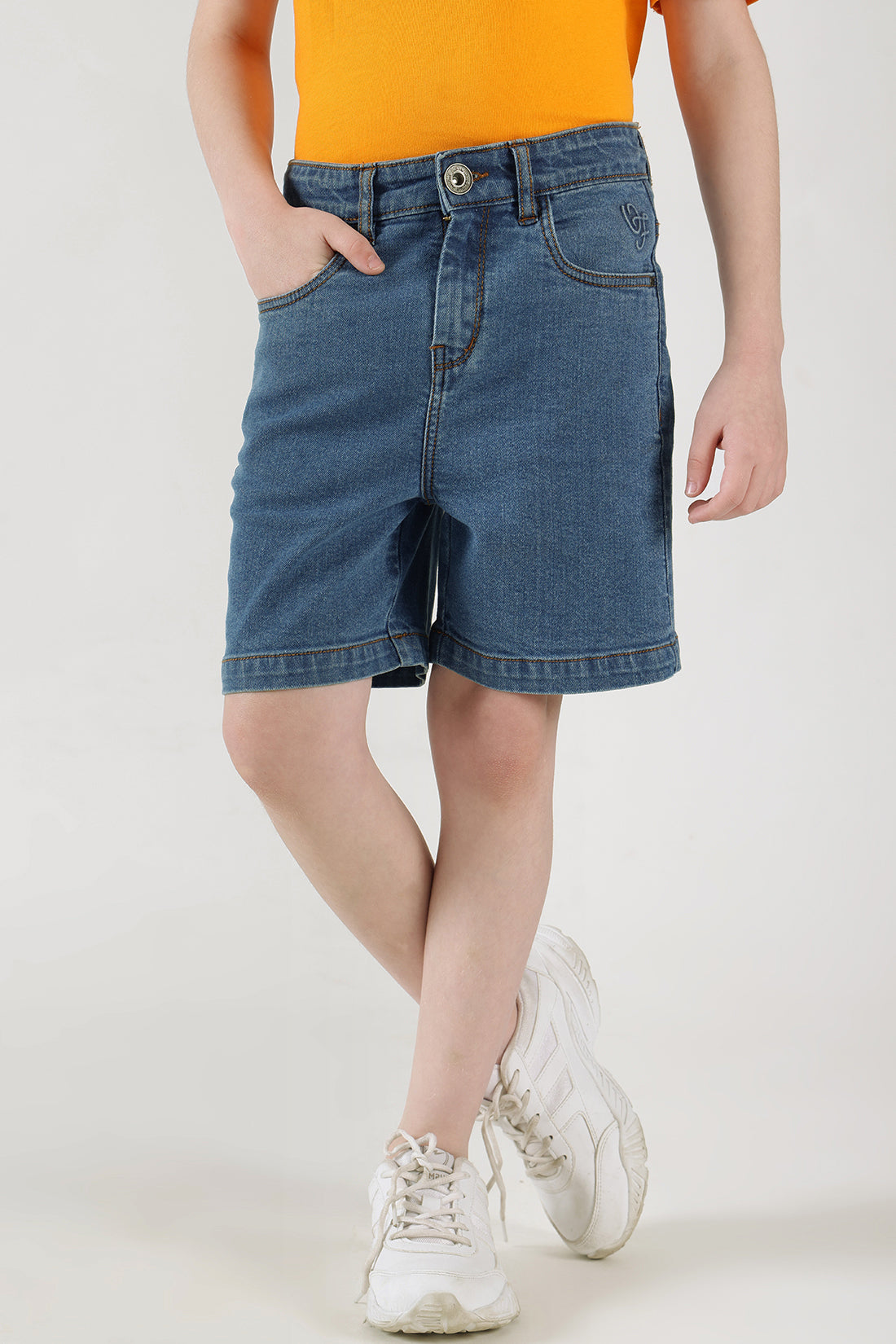 Boys Blue Denim Shorts by One Friday