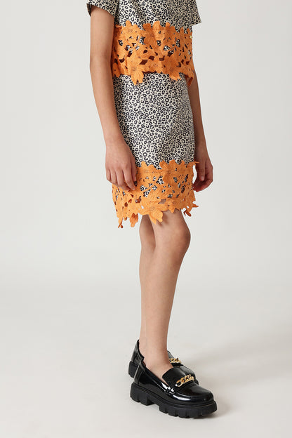 Girls Multicolor Regular Fit Printed Skirts By One Friday