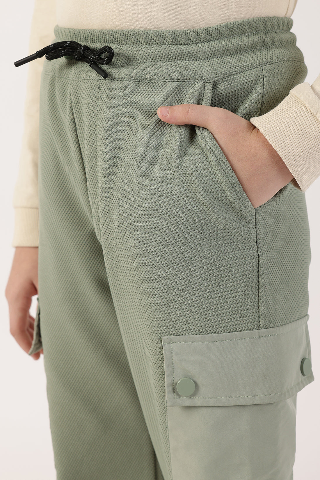 Boys Sage Green Joggers