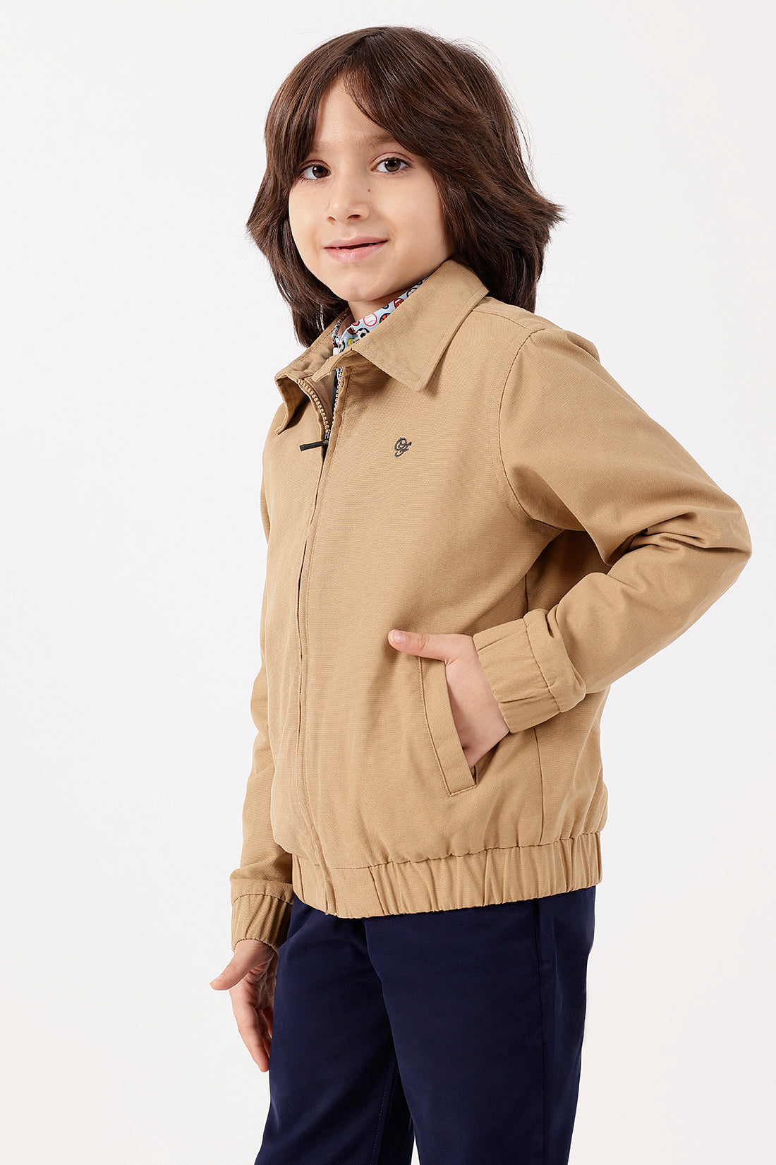 Boys Beige Jacket One Friday