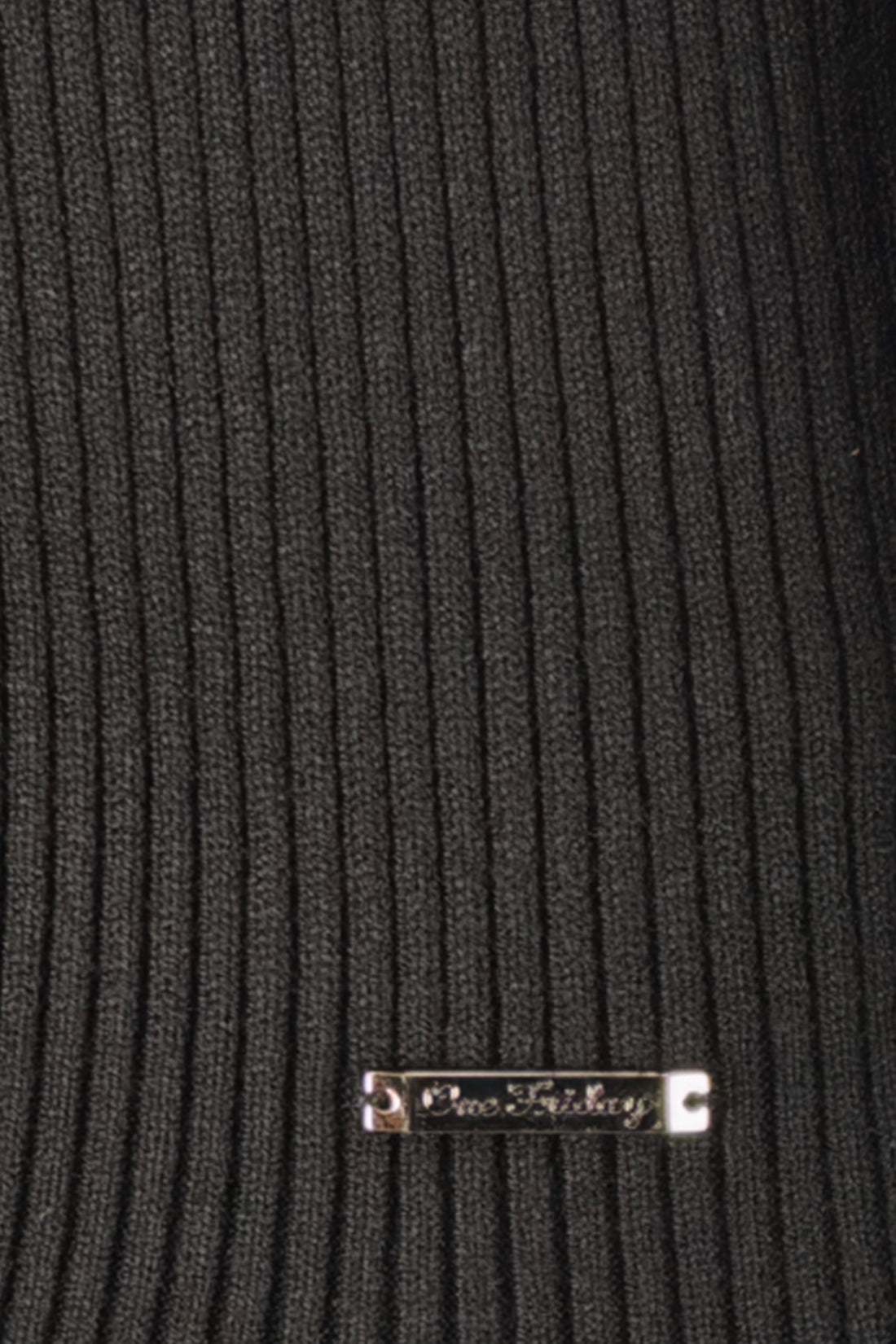 Boys Black Embellished Flat Knit High Neck Jumper