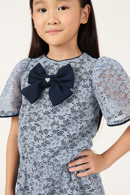 Girls Blue Woven Dress
