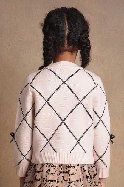 Girls Nude Solid Sweater