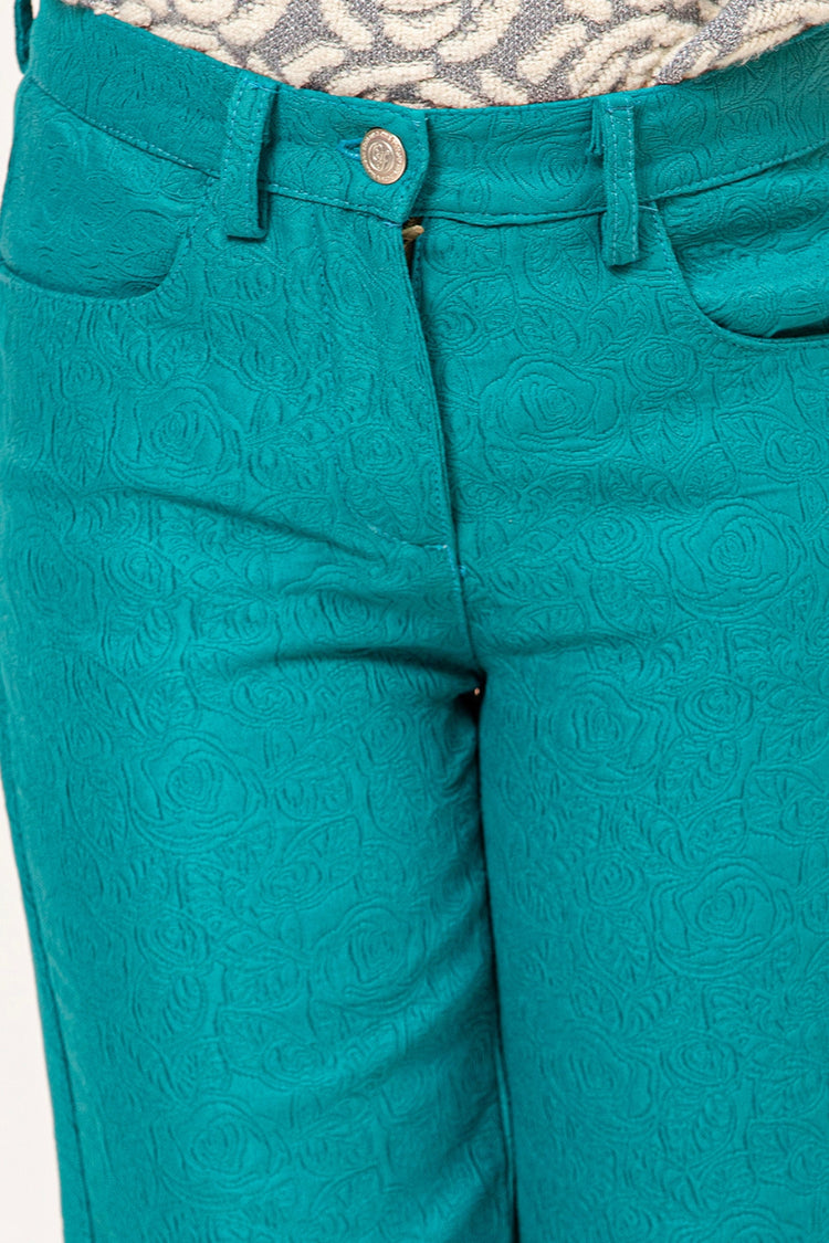 Whimsical Teal Trousers
