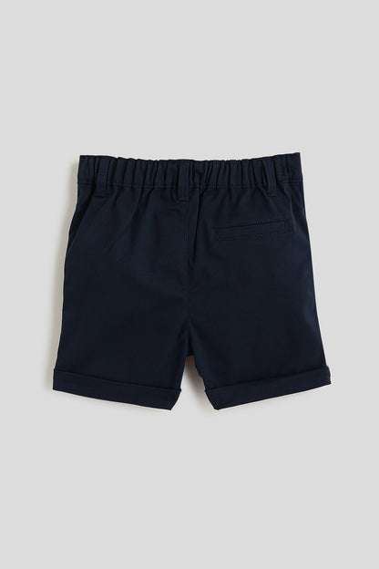 One Friday Baby Boys Navy Blue Solid Short