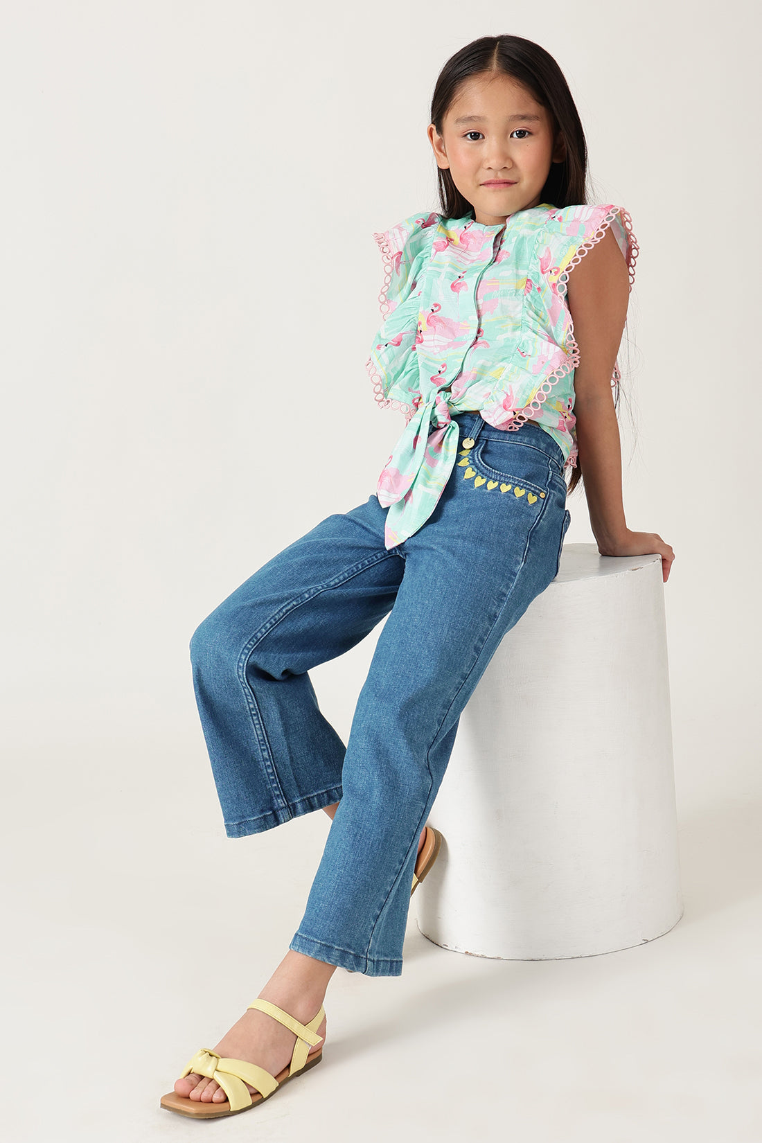 One Friday Girls Multi Animal Printed Top