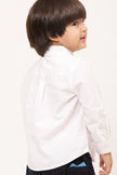 One Friday Baby Boys Off White Woven Cotton Shirt