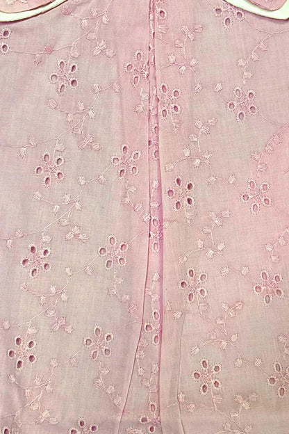 Baby Girls Pink Schiffli Cotton Dress