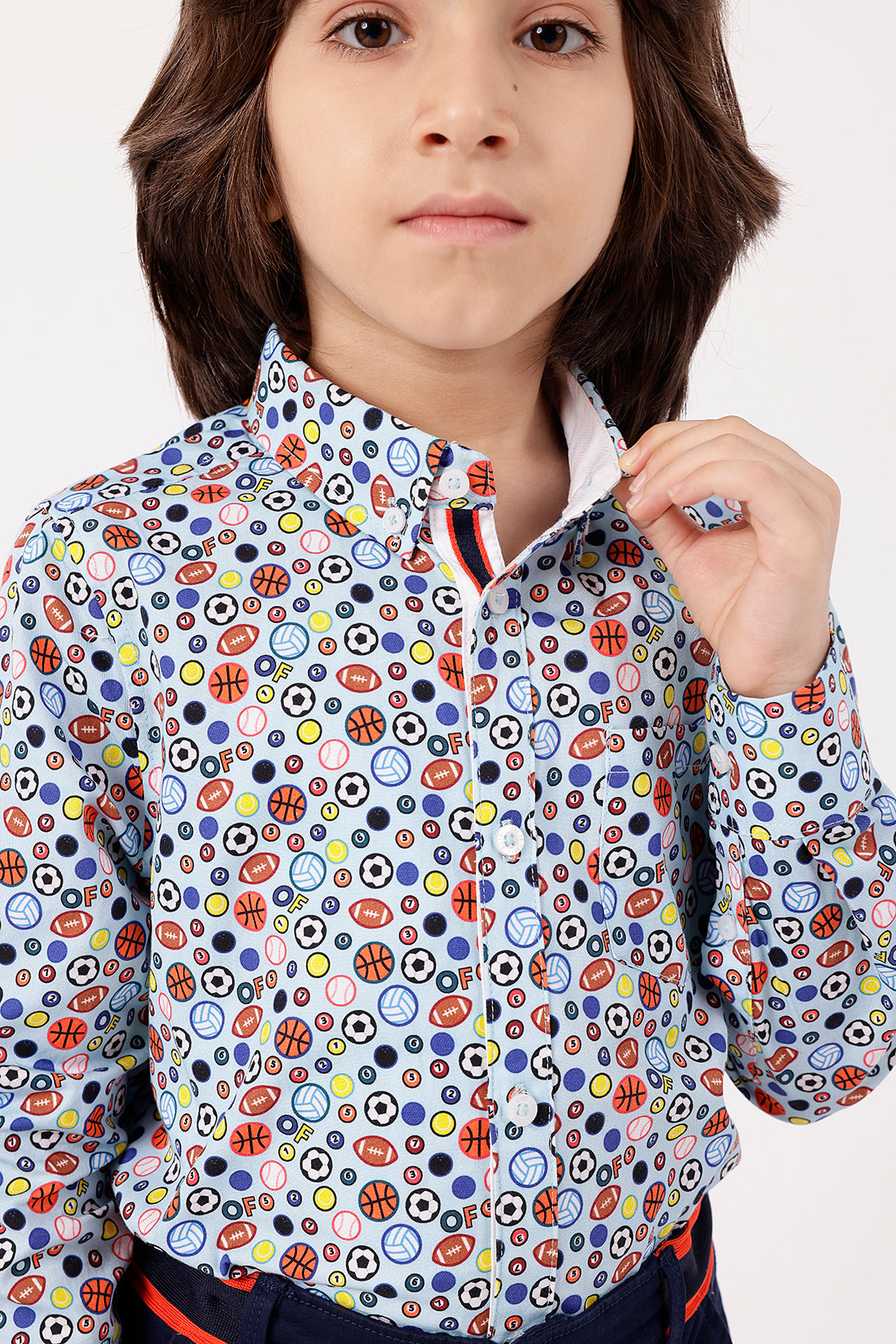 Boys Multicolor Printed Cotton Shirt