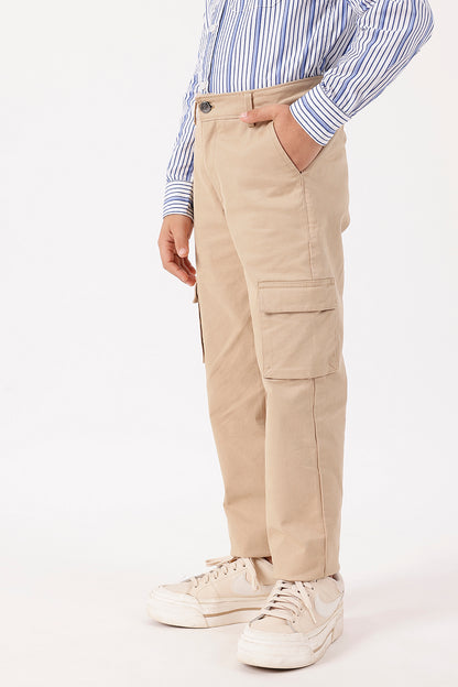 Boys’ Sand-Colored Cargo Trousers One Friday