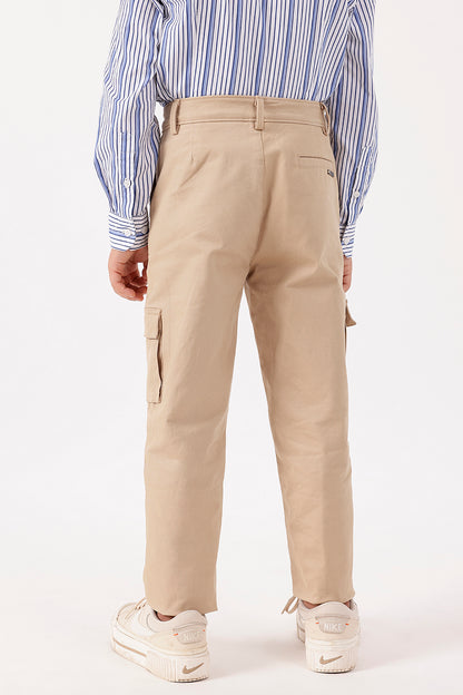 Boys’ Sand-Colored Cargo Trousers One Friday