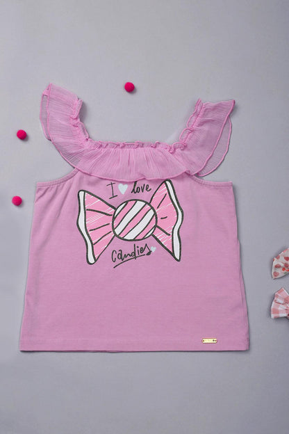 One Friday Kids Girls Pink Candy Top - One Friday World