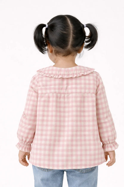 Baby Girls Multi Color Checked Clothing Set