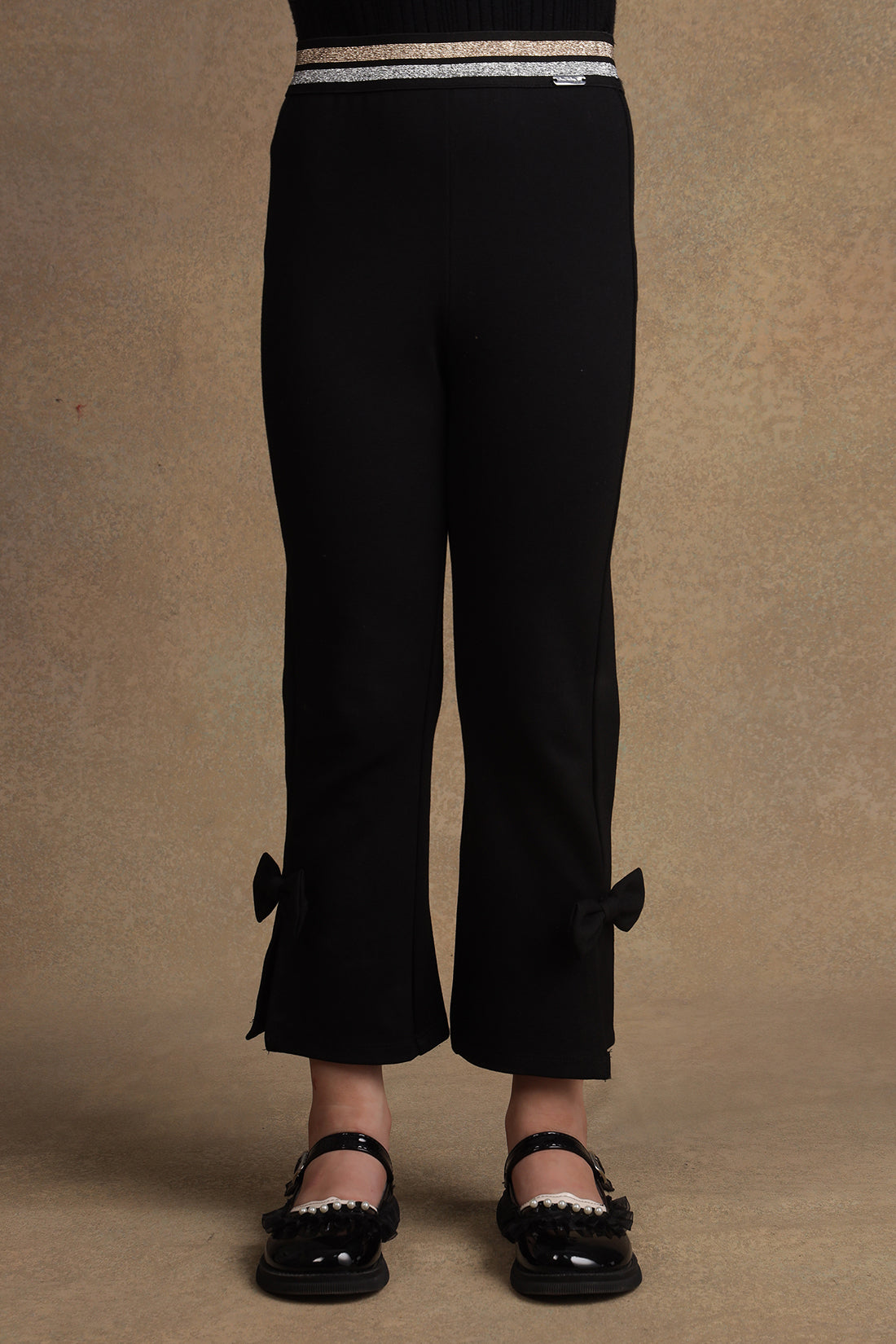 Girls Black Bootcut Jegging