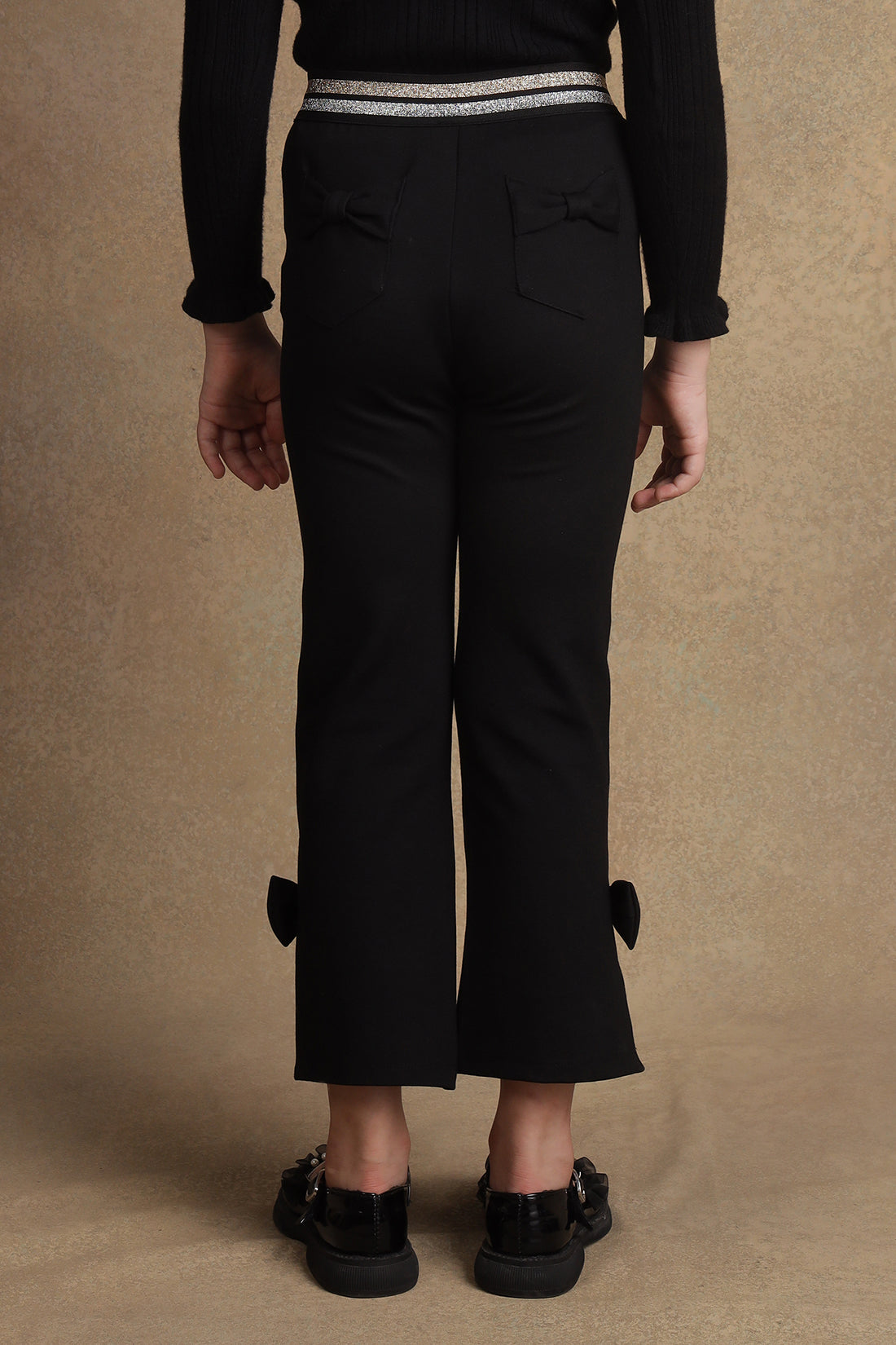 Girls Black Bootcut Jegging