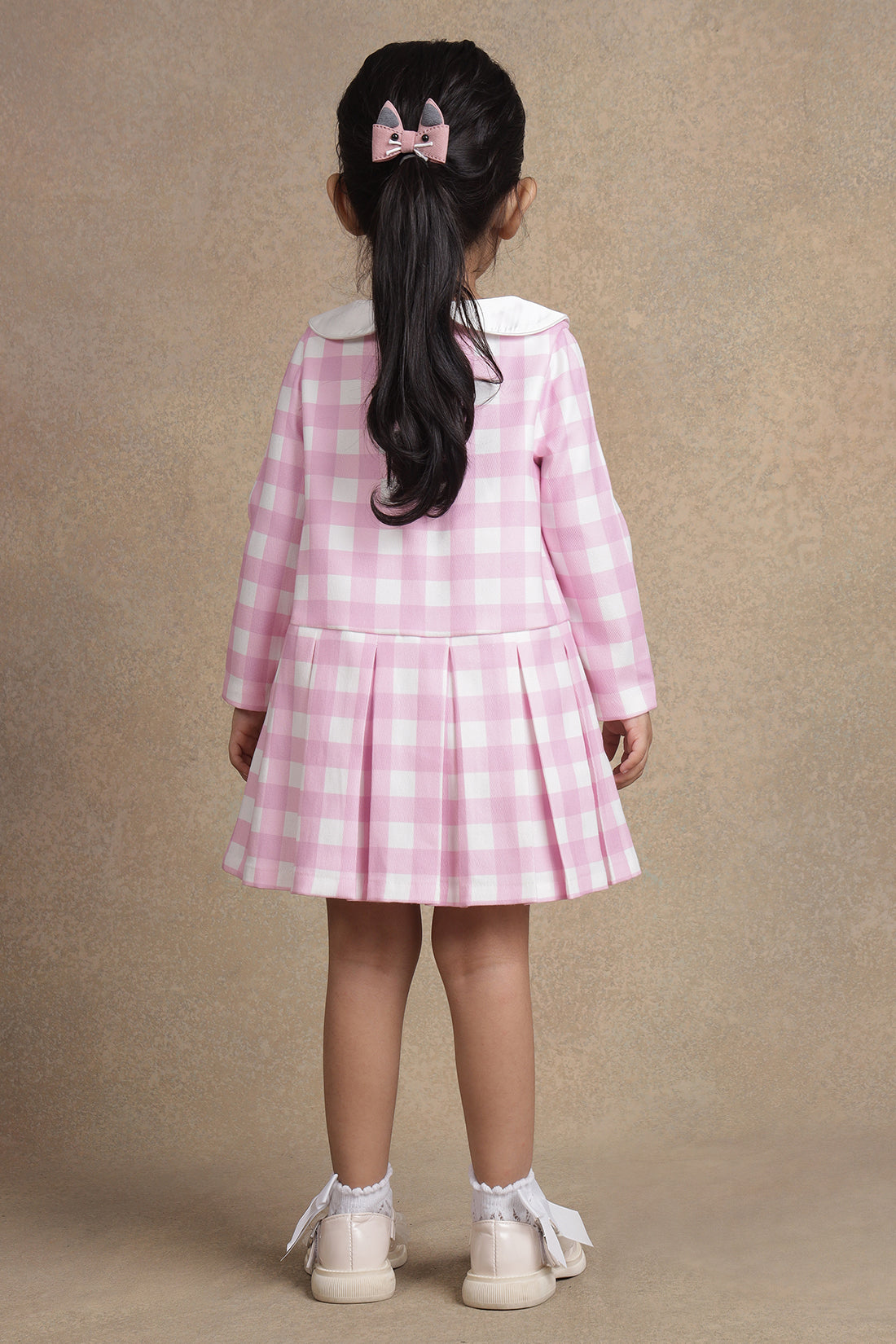 Baby Girls Pink & White Check Dress