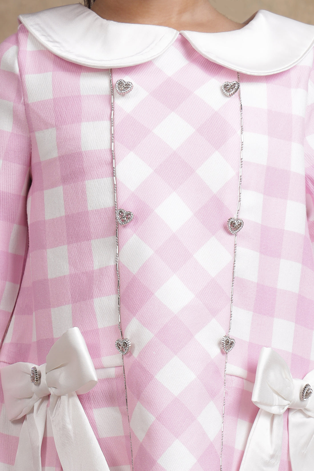 Baby Girls Pink & White Check Dress