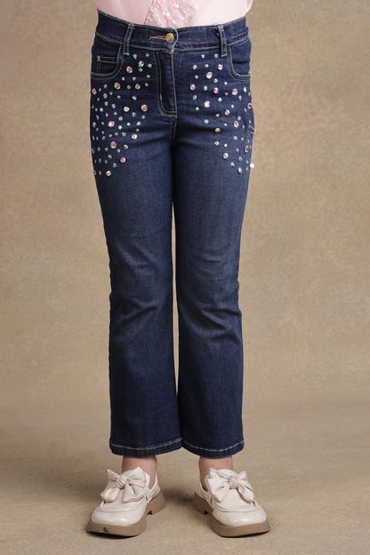 Girls Blue Denim Jeans – Regular Fit