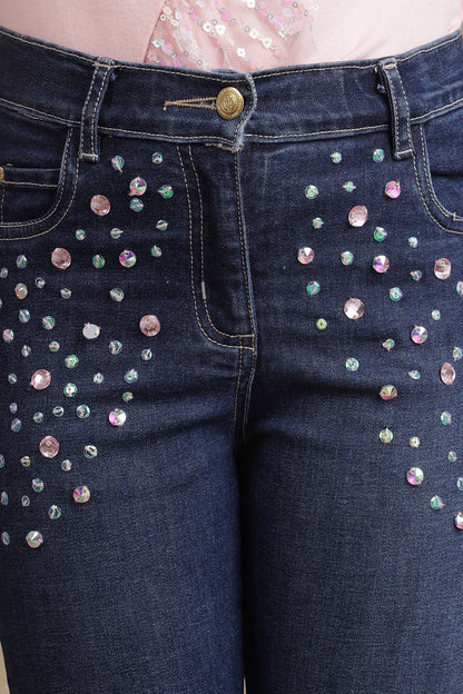 Girls Blue Denim Jeans – Regular Fit