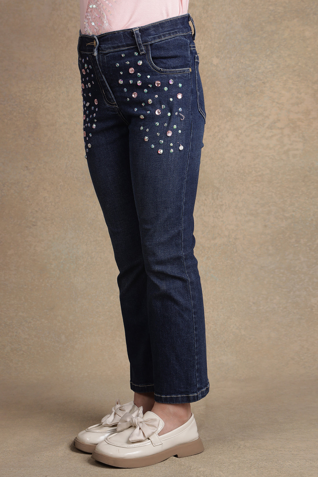 Girls Blue Denim Jeans – Regular Fit