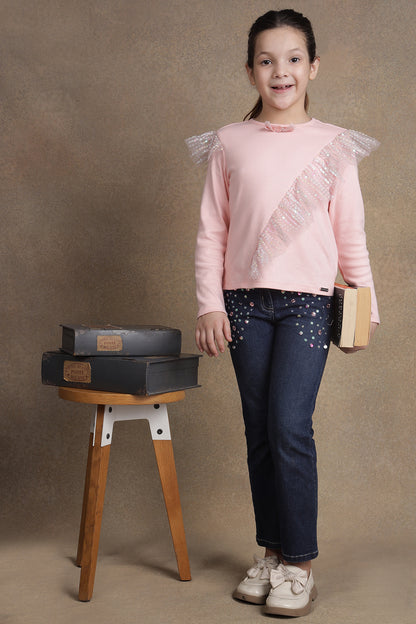 Girls Blue Denim Jeans – Regular Fit