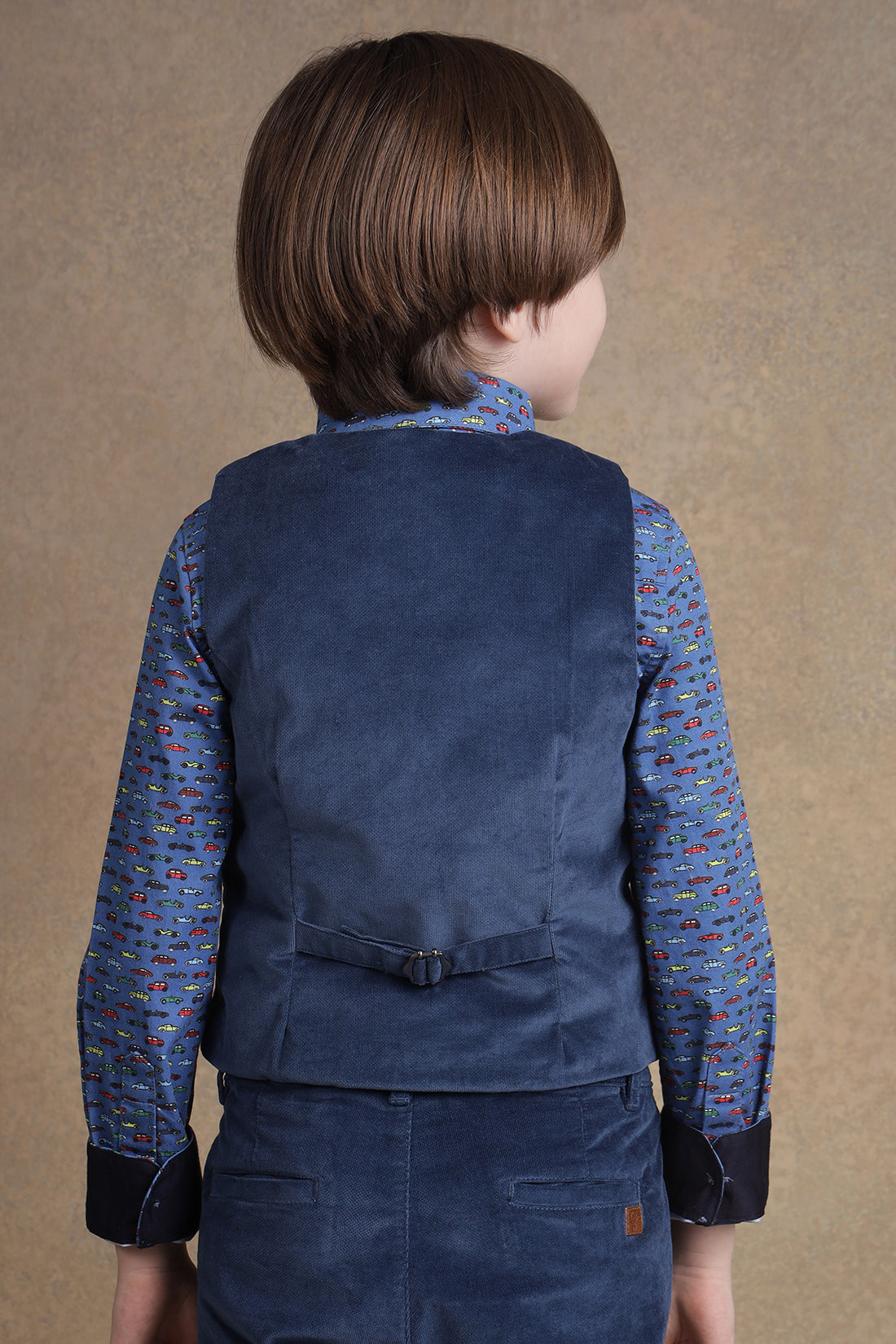 One Friday Kids Boys Blue Waist Coat