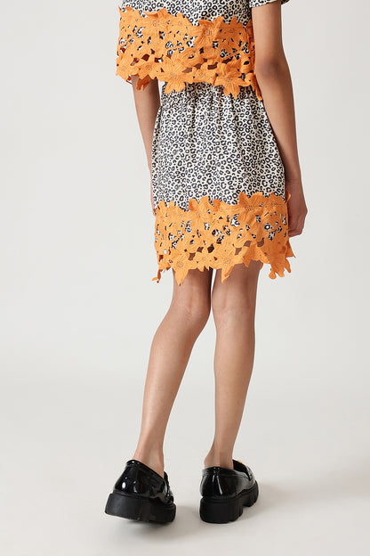 Girls Multicolor Regular Fit Printed Skirts By One Friday