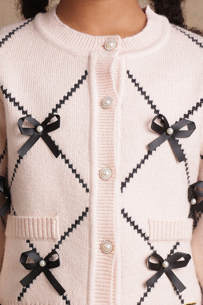 Girls Nude Solid Sweater